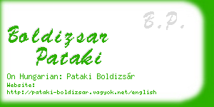 boldizsar pataki business card